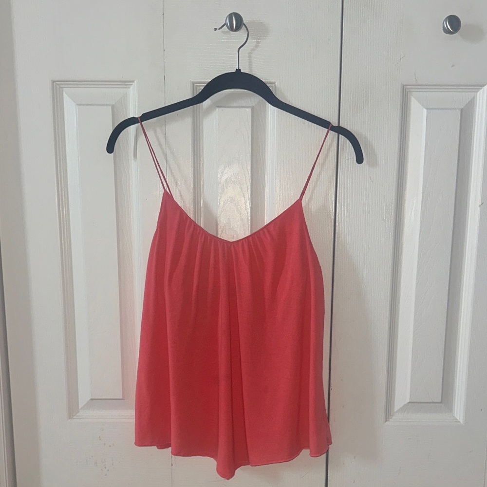 American Eagle Flowy Spaghetti Strap Pink Tank Top Shirt